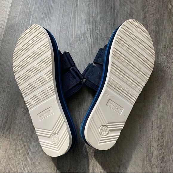 Hunter Sandals Original Beach Flatform Navy Women’s Men’s Unisex - Picture 10 of 10